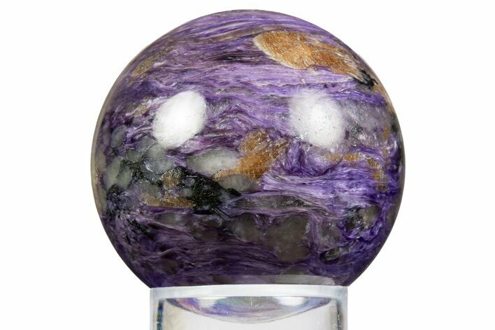 Polished Purple Charoite Sphere - Siberia #323497